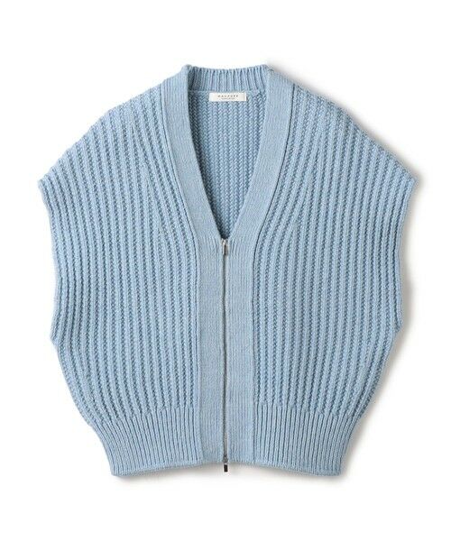 セール】 ハイブリッドコットン ジップアップベスト （ニット