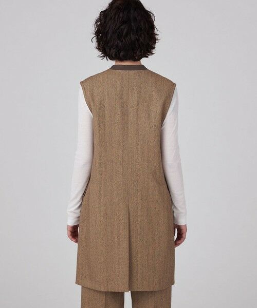セール】 ウールサキソニー ロングジレ （ベスト）｜TOMORROWLAND