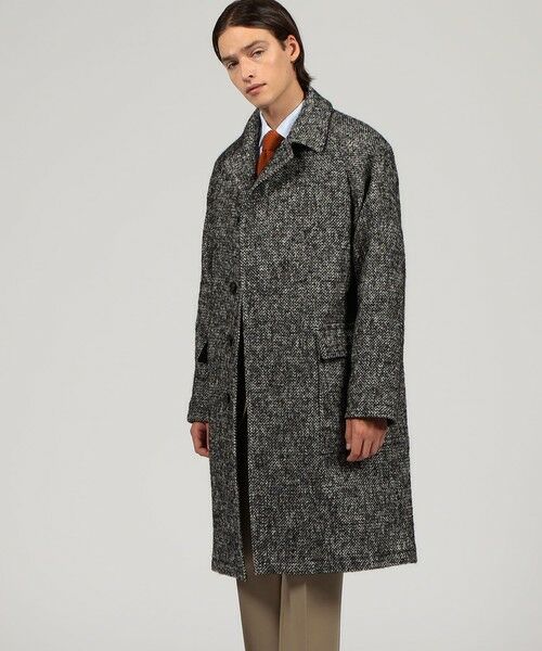 セール】 TAGLIATORE ネップツイード バルカラーコート （ステンカラー