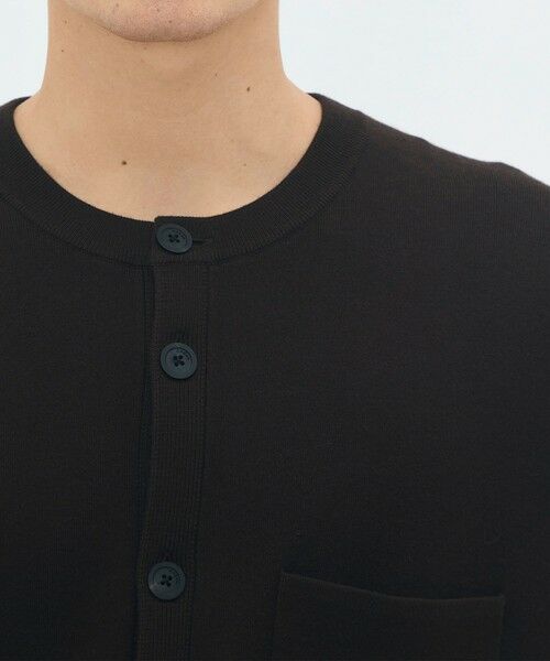 CABaN コットンカシミヤ ポケットクルーネックカーディガン （ニット
