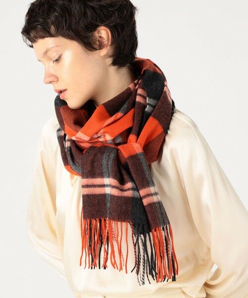 セール】 TOMORROWLAND チェック カシミヤストール （マフラー