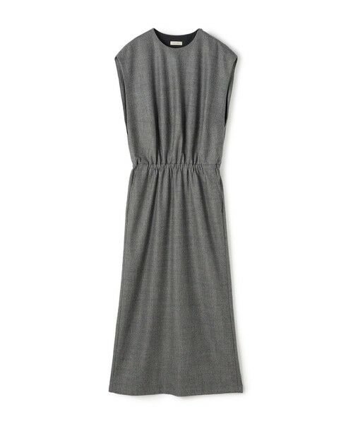 セール】 ウールサキソニーストレッチ ウエストギャザーワンピース