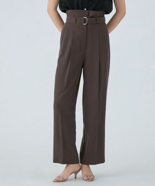 セール】 セルロースツイル ハイウエストテーパードパンツ （その他