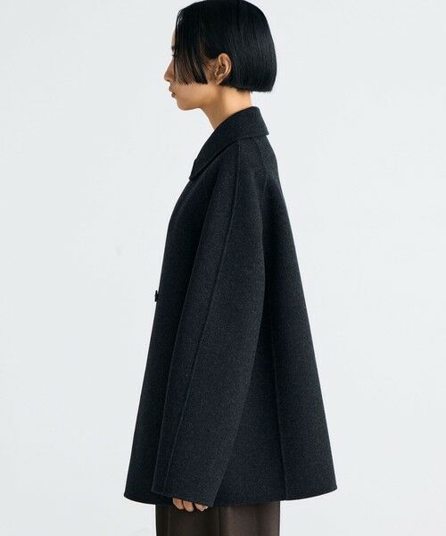 ウールカシミヤ ダブルフェイス ショートコート （ピーコート