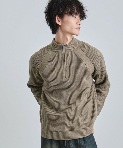 セール】 片畦ハーフジップニット （ニット・セーター）｜tk.TAKEO