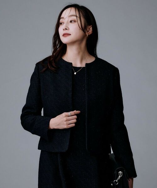 セール】 【セットアップ可/フォーマル】ツイードジャケット （ノー