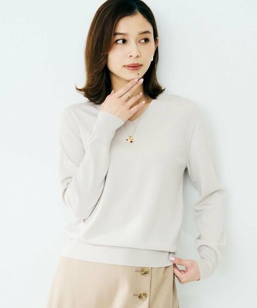 セール】 【洗える/ウール100%】Vネックウールニット （ニット