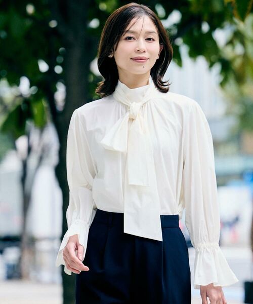 セレモニー/華やか】2WAYボウタイブラウス （シャツ・ブラウス