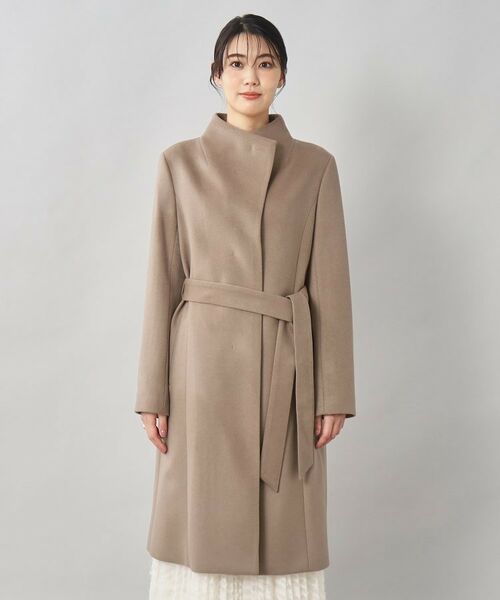 日本製／2WAY衿】スタンドカラー ロングコート （その他アウター