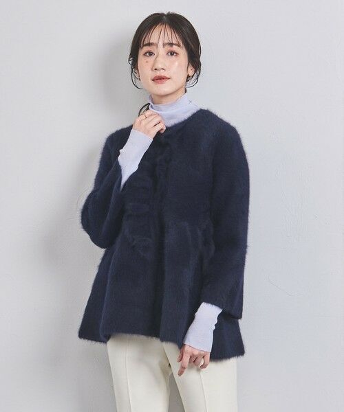 フォックス カシミヤ フリル カーディガン （カーディガン・ボレロ