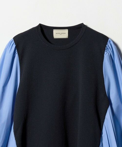 セール】 プリーツ コンビ ニット ブラウス ‐ウォッシャブル‐ （シャツ