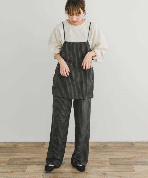 セール】 ストライプキャミソール×イージーパンツセット