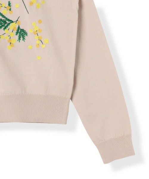 セール】 ミモザ刺繍カーディガン≪手洗い可能≫ （カーディガン