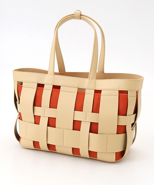 セール】 【リサイクルレザー】メッシュかごバッグ large （かごバッグ