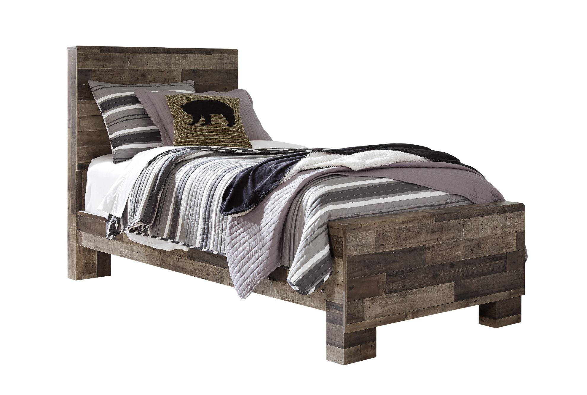 Derekson Twin Panel Bed | The Furniture Mart