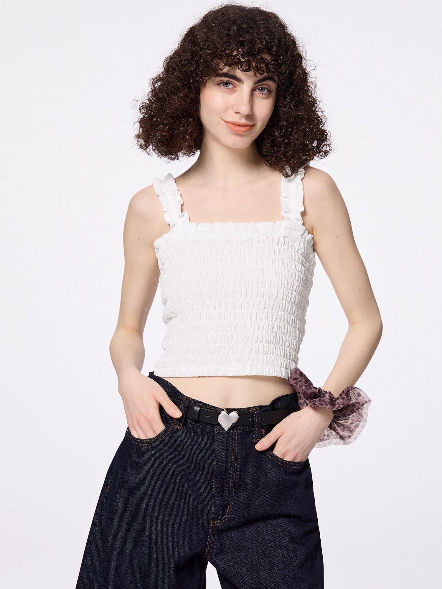 GU公式 | シャーリングキャミソール+E