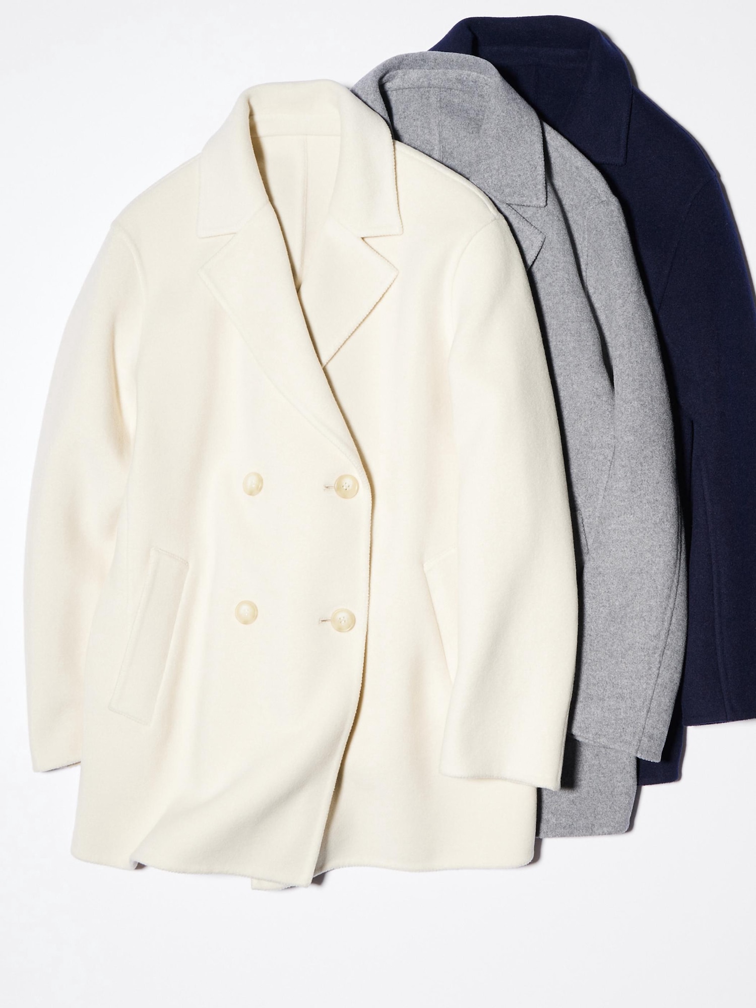 ユニクロ公式 | ダブルフェイスショートコート