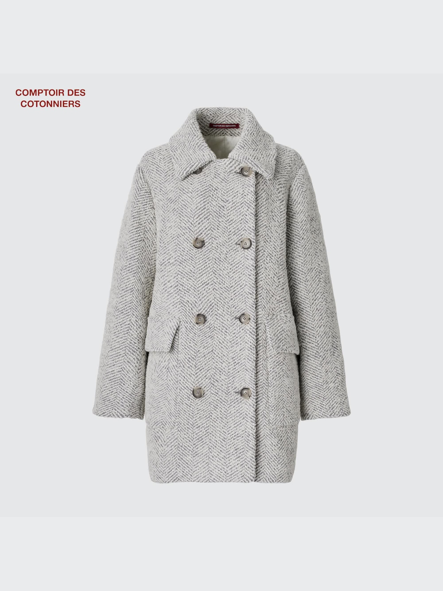 ユニクロ公式 | ウールツィードミドルコート（コントワーデコトニエ）