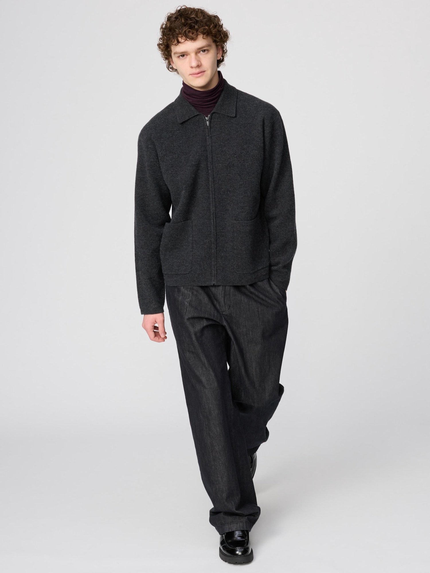 ユニクロ公式 | ニットフルジップジャケット