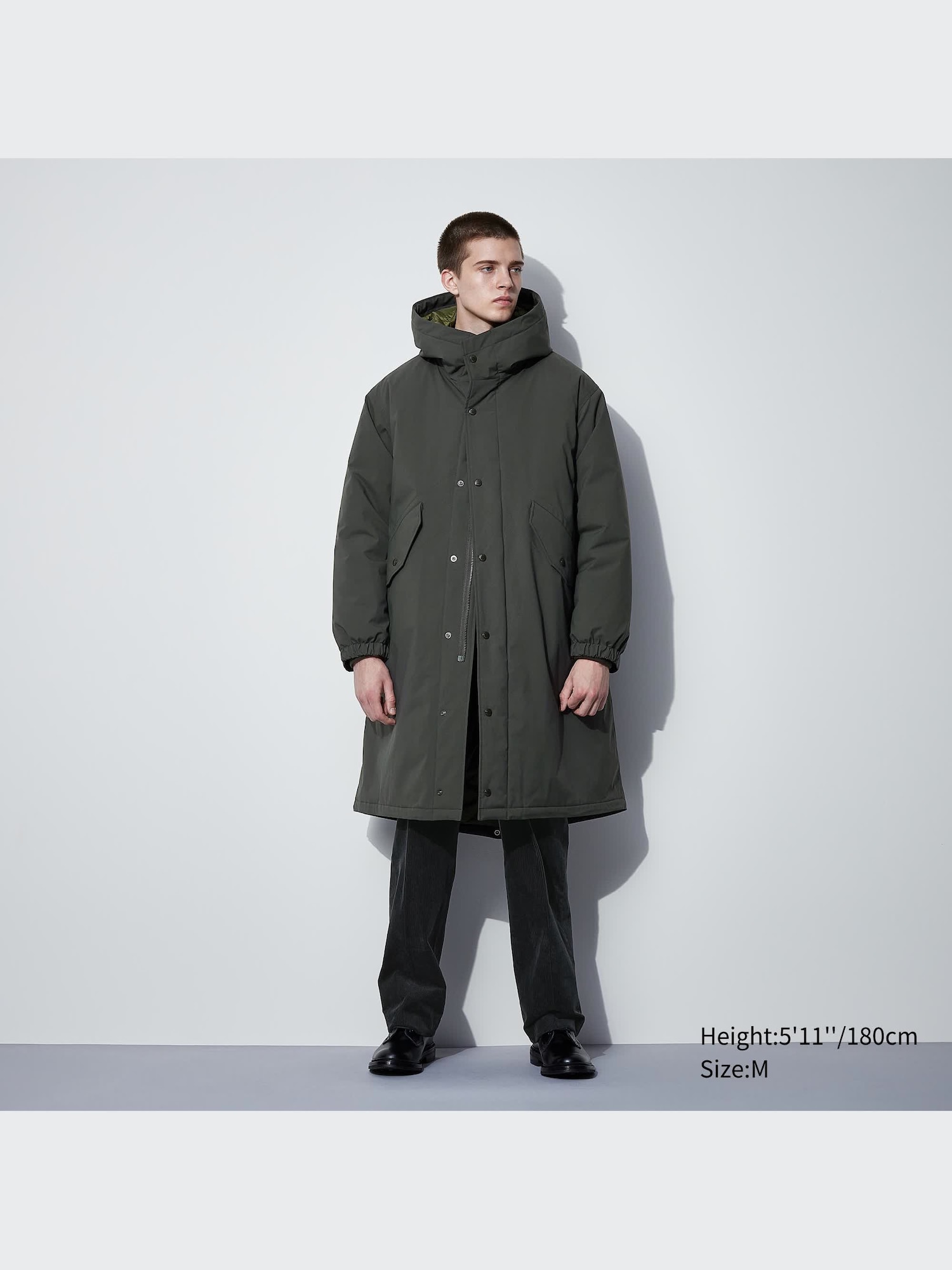 Men's Engineered Garments PUFFTECH Hooded Coat (HEATTECH) | UNIQLO AU