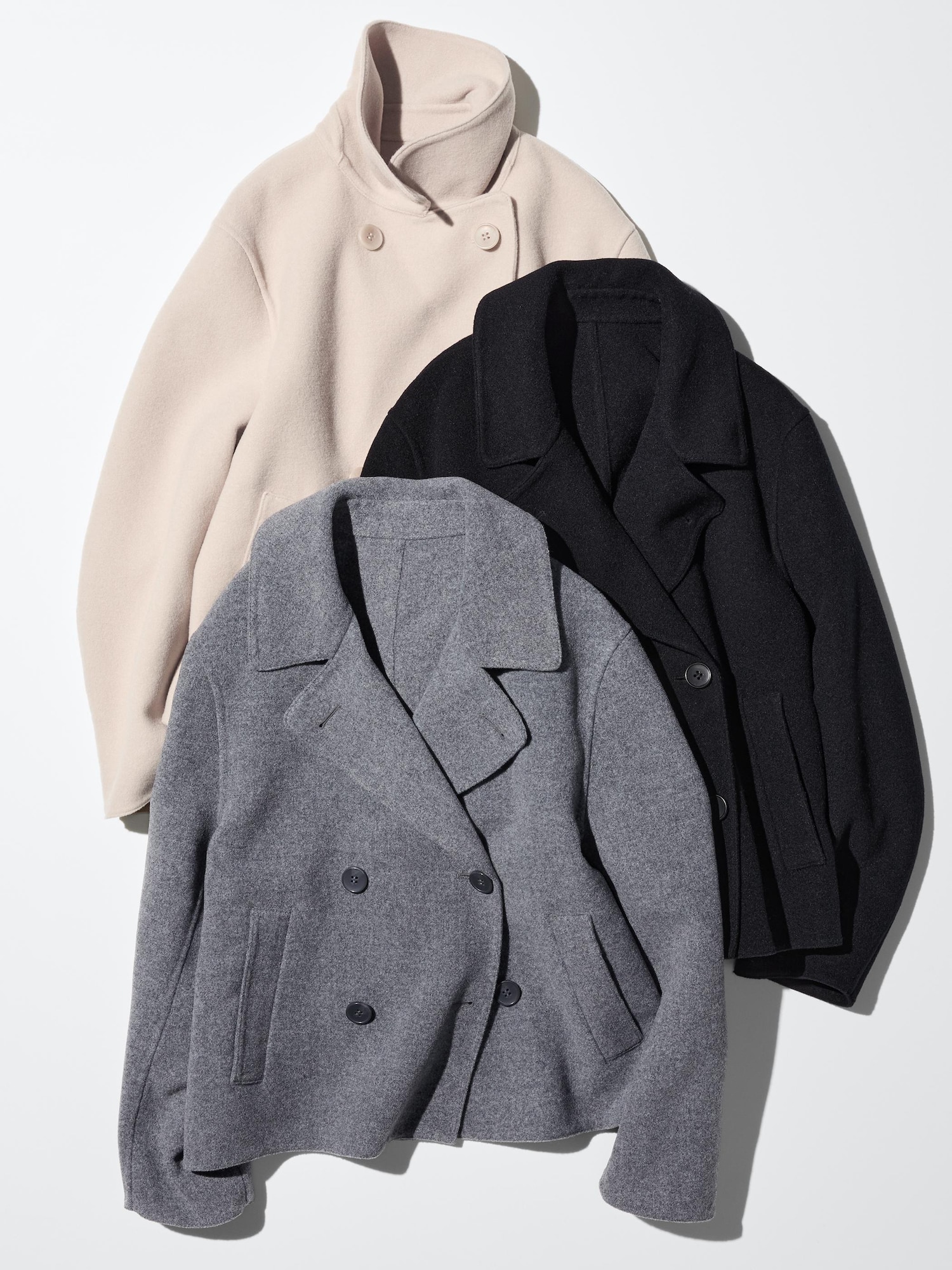 ユニクロ公式 | ダブルフェイスショートコートリラックスフィット