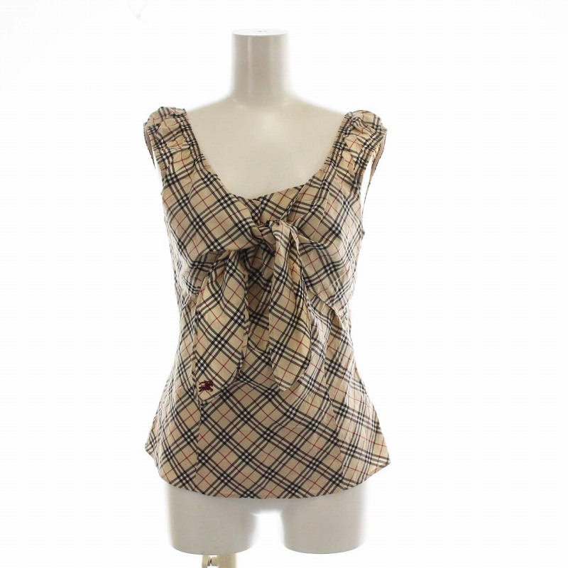 美品 バーバリー ラップワンピース ノバチェック ノースリーブ ベルト