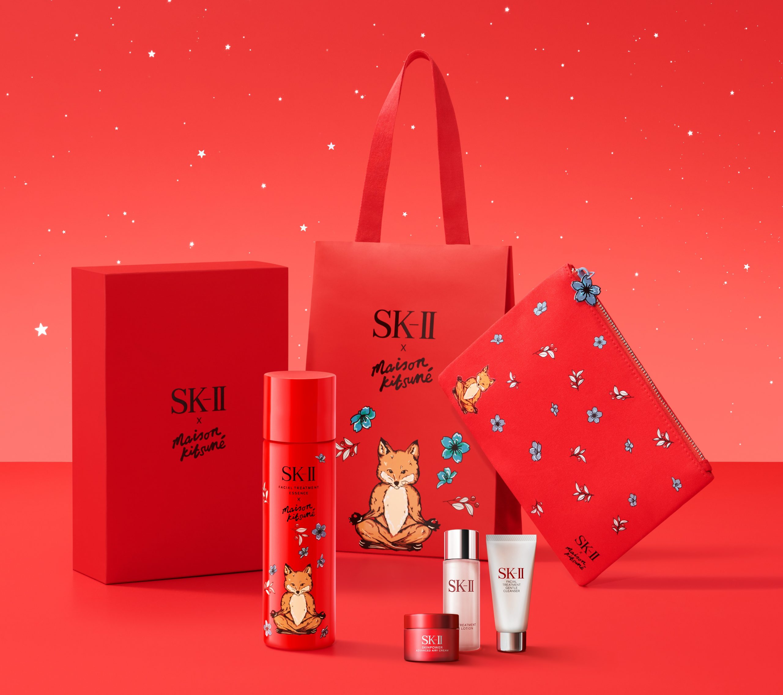 SK-II】のスキンケアコフレは「MAISON KITSUNÉ」のポーチ付き | VERY