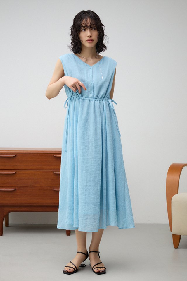 AZUL BY MOUSSY | ウエスト切替袖ギャザーノースリーブワンピース