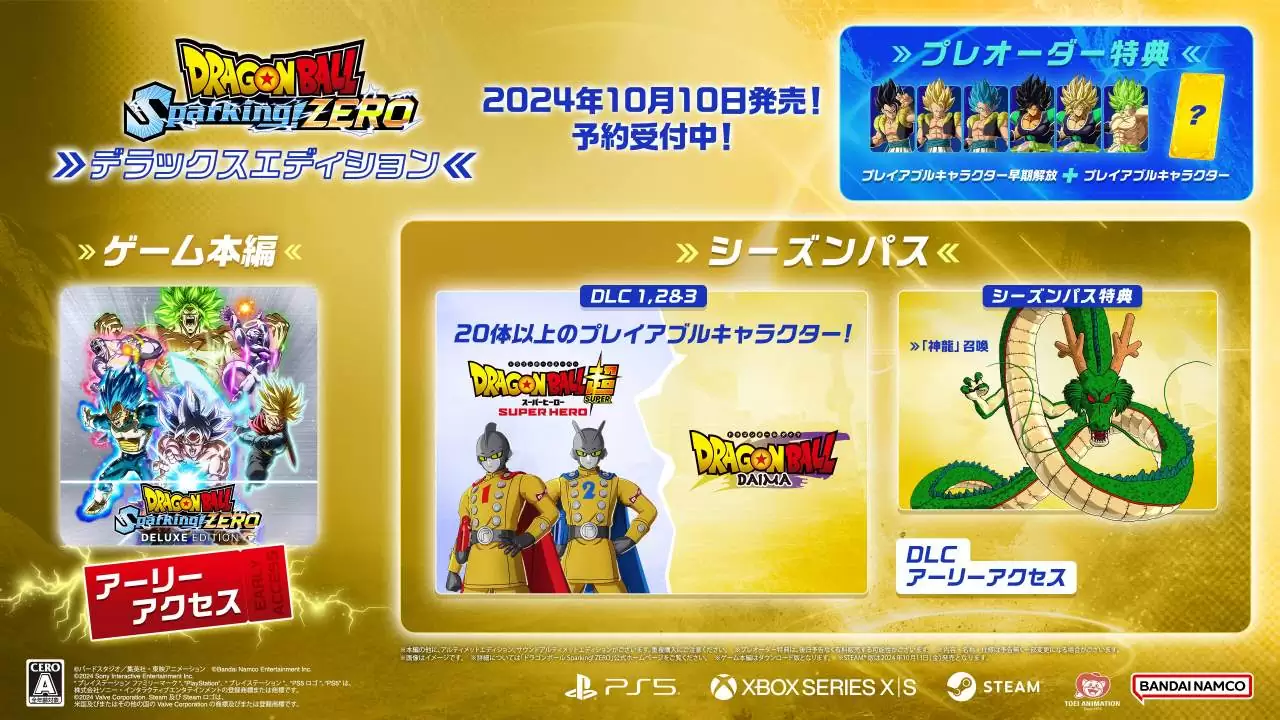 ドラゴンボール Sparking! ZEROの発売日や対応機種、店舗特典情報