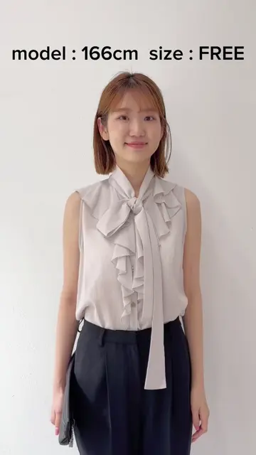 ノースリーブフリルボウブラウス | Whim Gazette(ウィム ガゼット