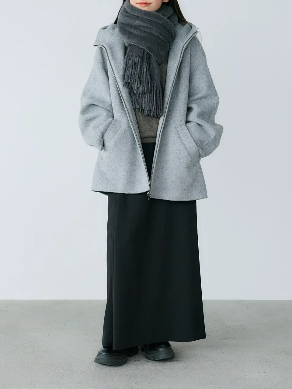 crewre online store / リバーフーデッドミドルコート