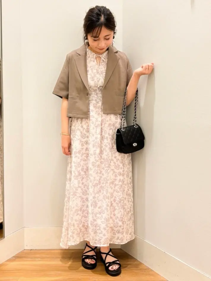 ノースリ花柄ワンピース/earth music&ecology（アース ミュージック