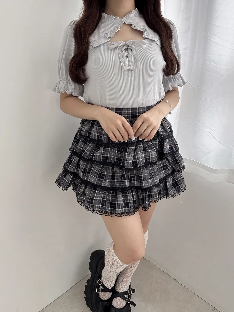 チェックティアードミニスカート｜evelyn（エブリン）公式通販サイト