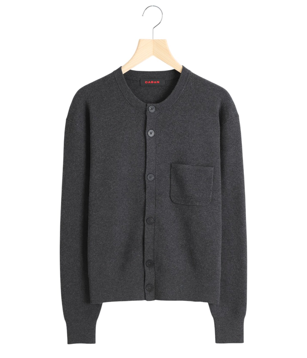 コットンカシミヤ ポケットクルーネックカーディガン | CABaN(キャバン