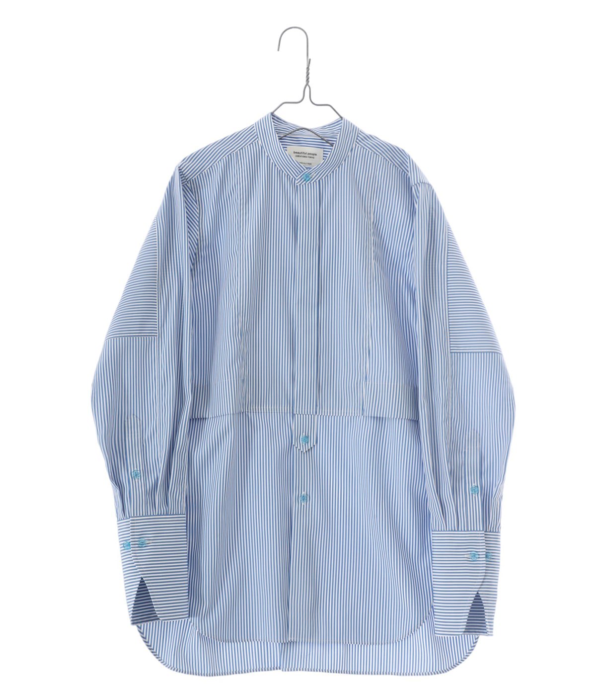 レディース】athletic stripe tuxedo shirt | beautiful people