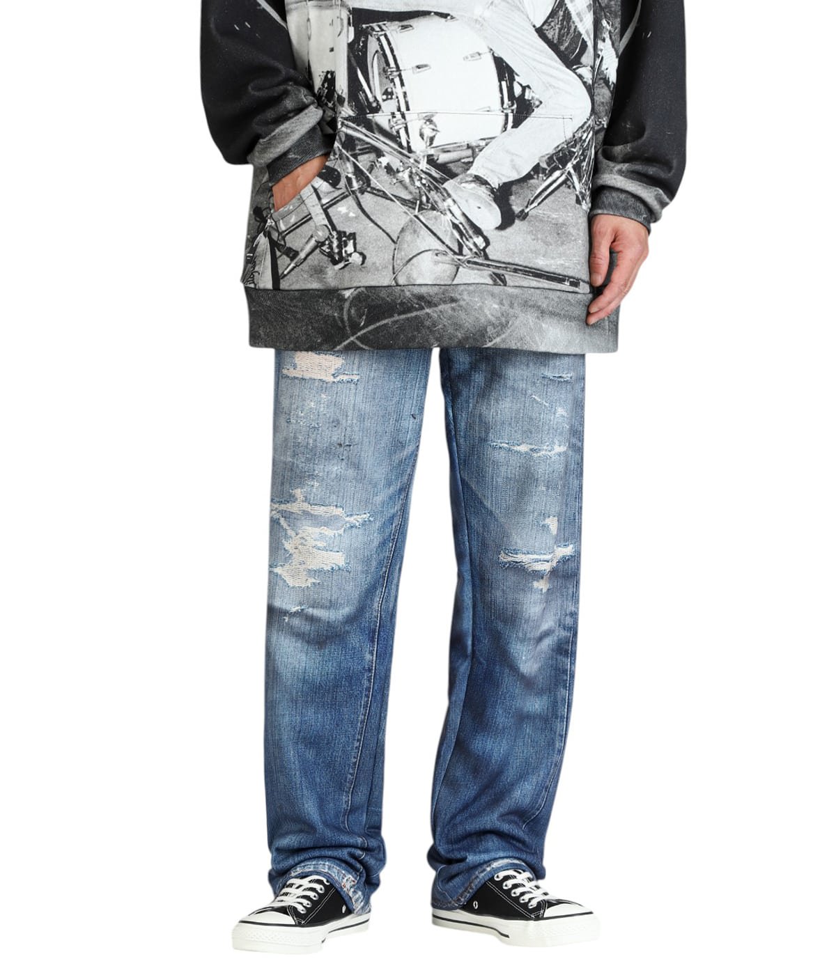 DENIM PRINT STRIGHT PT | TALKING ABOUT THE ABSTRACTION(トーキング