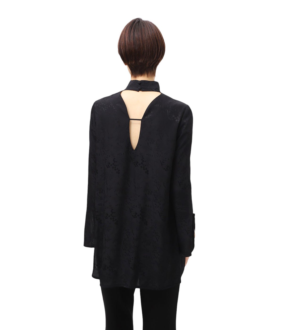 レディース】Floral Jacquard High Neck Blouse | Mame Kurogouchi