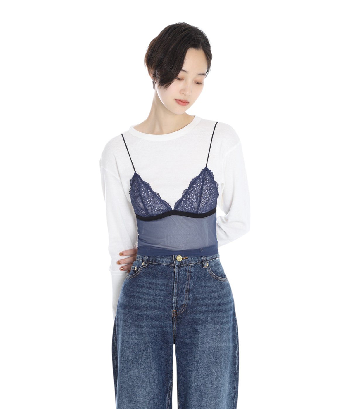 レディース】別注 Bra043 レース×ネット | OVERNEATH(オーバーニース