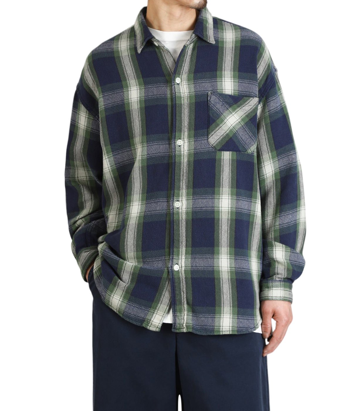 INDチェックSH | REMI RELIEF NAVY LABEL(レミレリーフ ネイビー