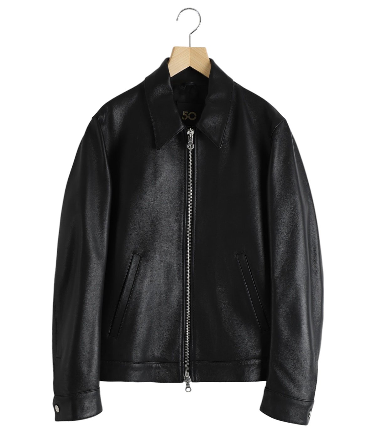 REGULAR COLLAR ZIP BLOUSON NAPPA NATURA 0.8mm | CINQUANTA