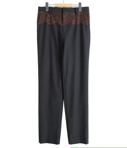 レディース】SUITING LACE WAIST PANTS | FUMIKA_UCHIDA(フミカ ウチダ