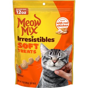 MEOW MIX Irresistibles Soft Salmon Cat Treats, 6-oz bundle - Chewy.com
