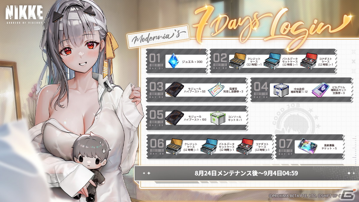 勝利の女神：NIKKE」人気投票1位に輝いたモダニアの“彼シャツ風