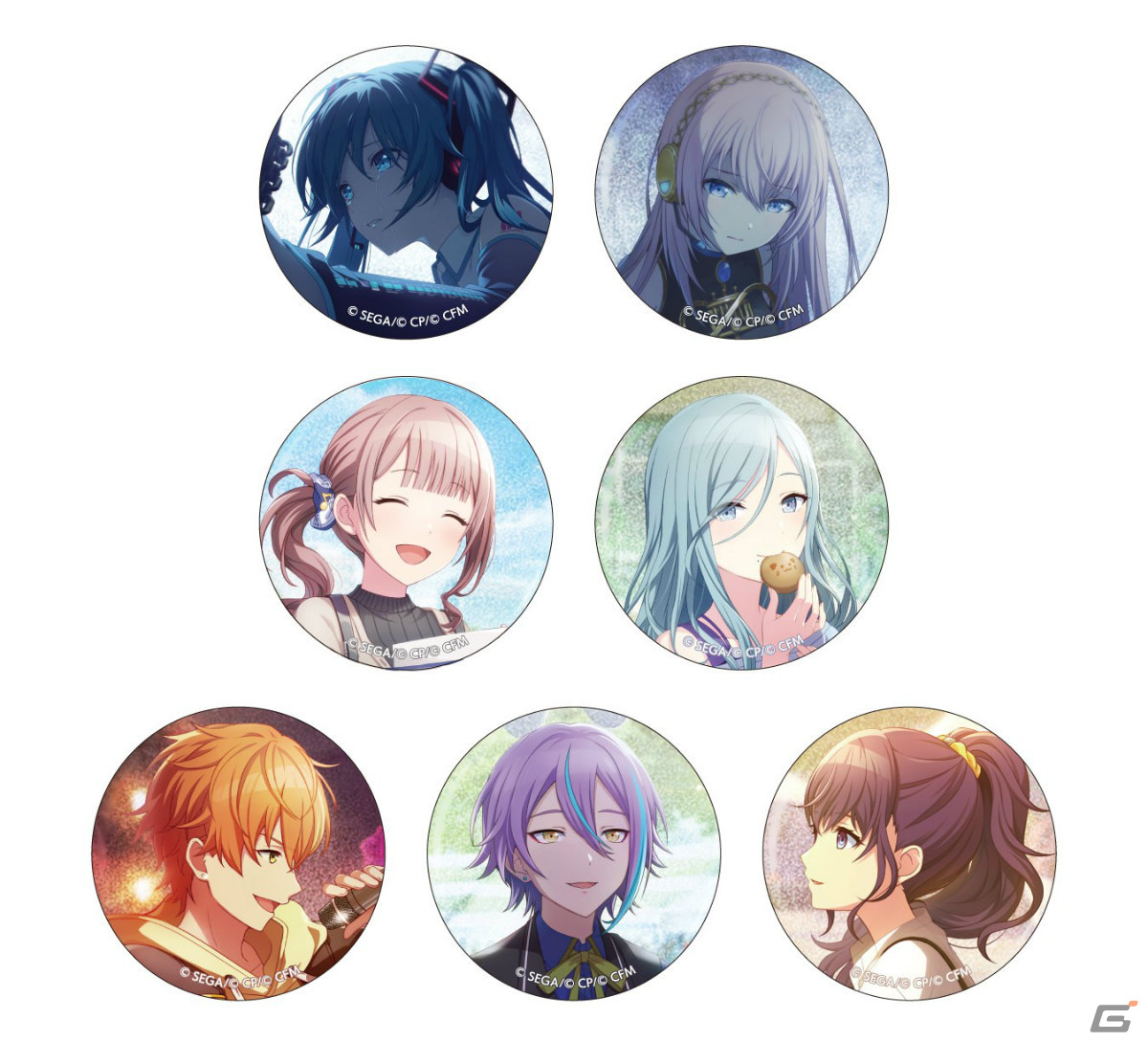 プロセカ」グリッター缶バッジコレクション vol.4/vol.5の予約受付が