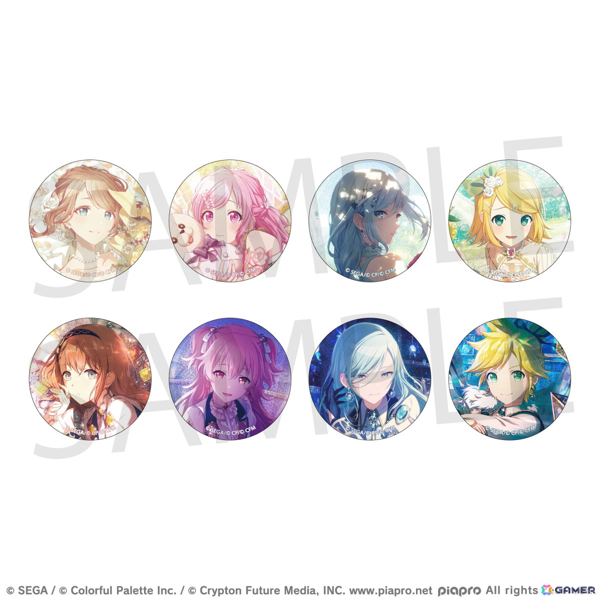 プロセカ」のイベントイラストを配したグリッター缶バッジvol.29／vol