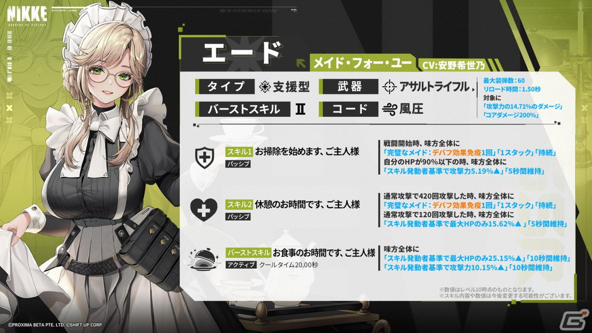勝利の女神：NIKKE」にメイド服をまとった新SSRニケ「プリバティ