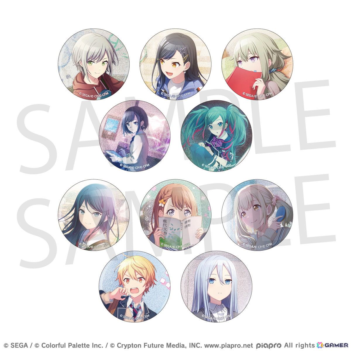 プロセカ」グリッター缶バッジコレクション vol.7/vol.8の予約受付が