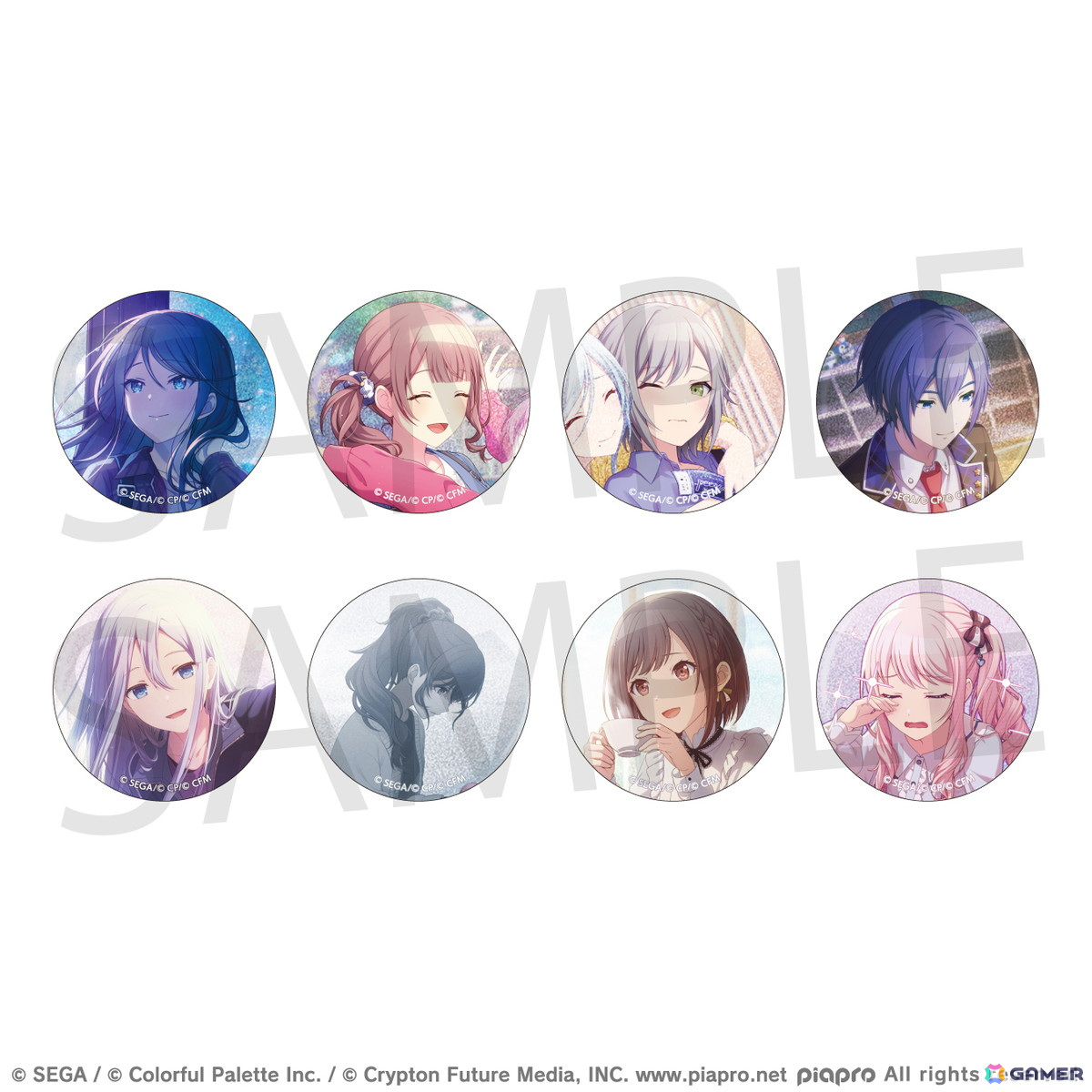 プロセカ」より「グリッター缶バッジ イベントイラストコレクション