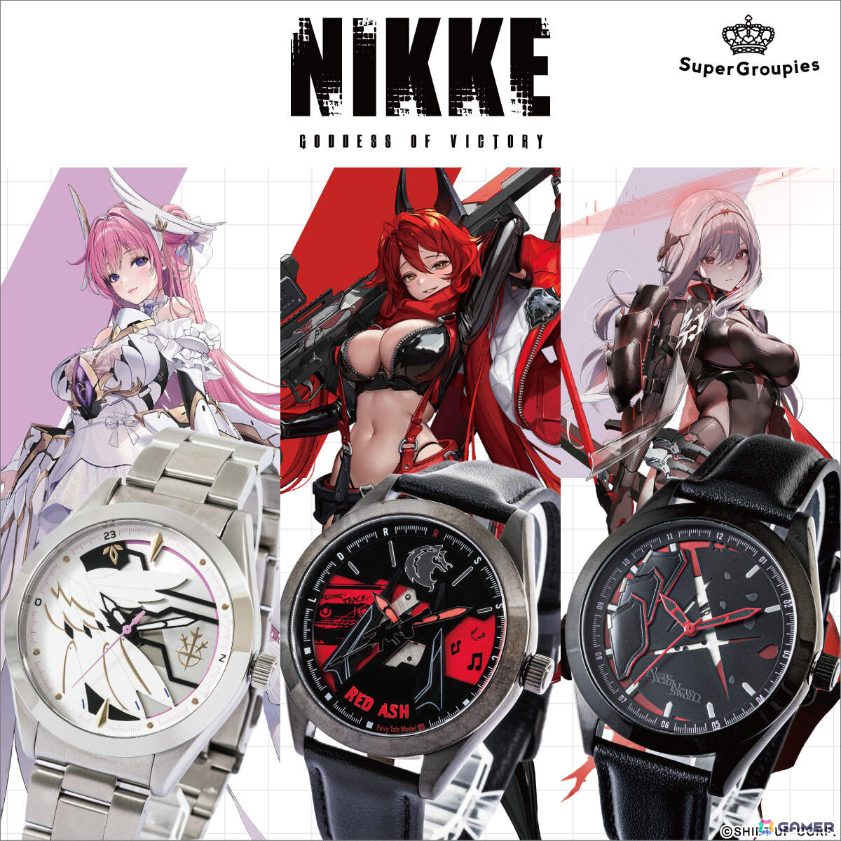 勝利の女神：NIKKE」ドロシー、レッドフード、紅蓮：ブラックシャドウ