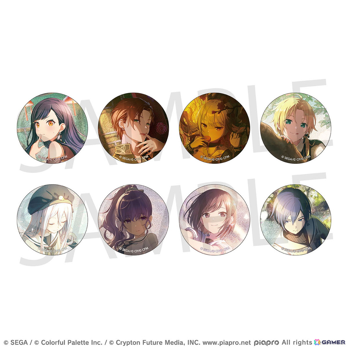 プロセカ」より「グリッター缶バッジ イベントイラストコレクション